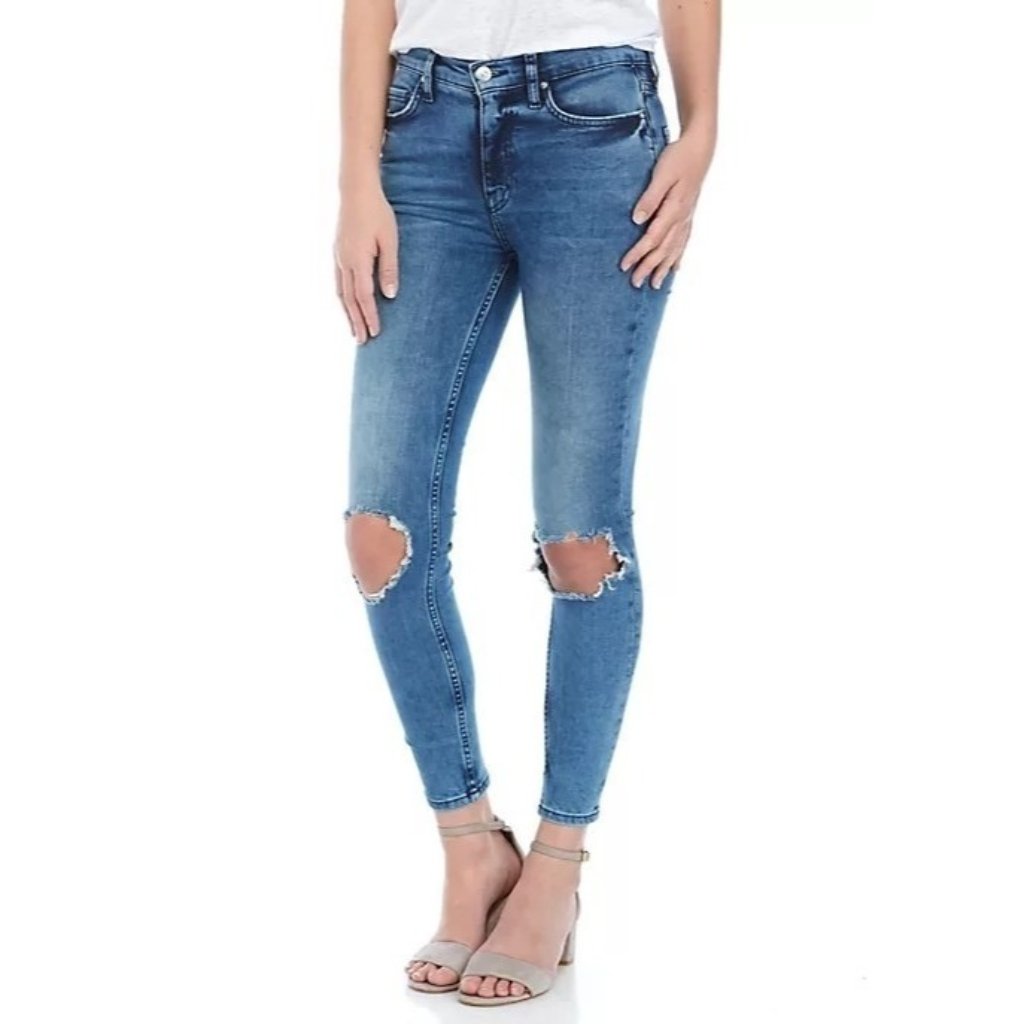 New Free People High Rise Busted Skinny Jean - Size 27